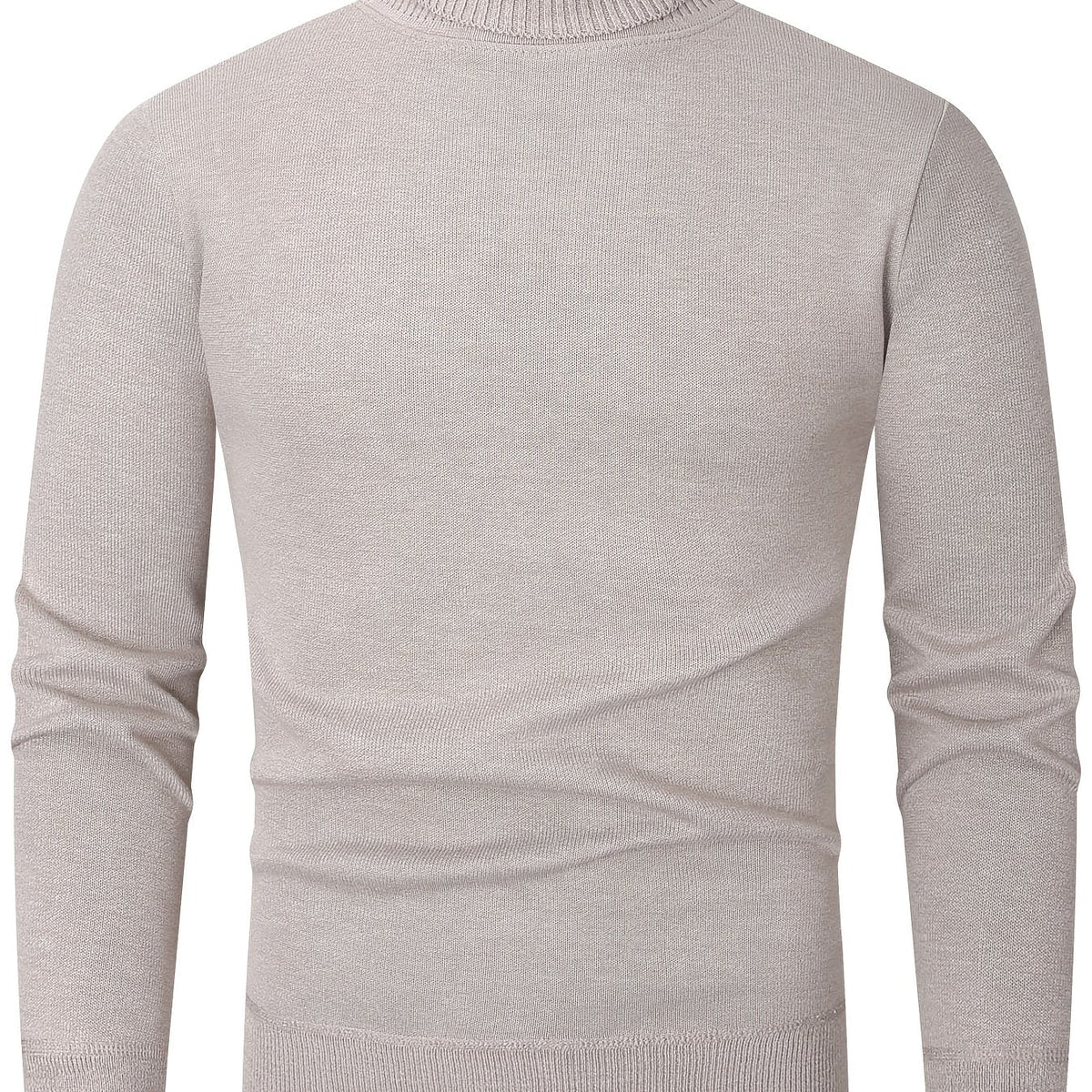 Turtleneck Jumper Fleece-Lined Knit Black Men's – Casual, Winter, Office, Gift · Werune