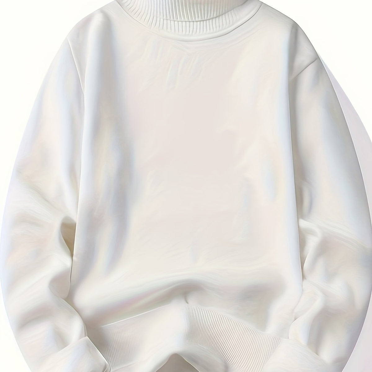 Turtleneck Jumper Fleece-Lined Knit Black Men's – Casual, Winter, Office, Gift · Werune