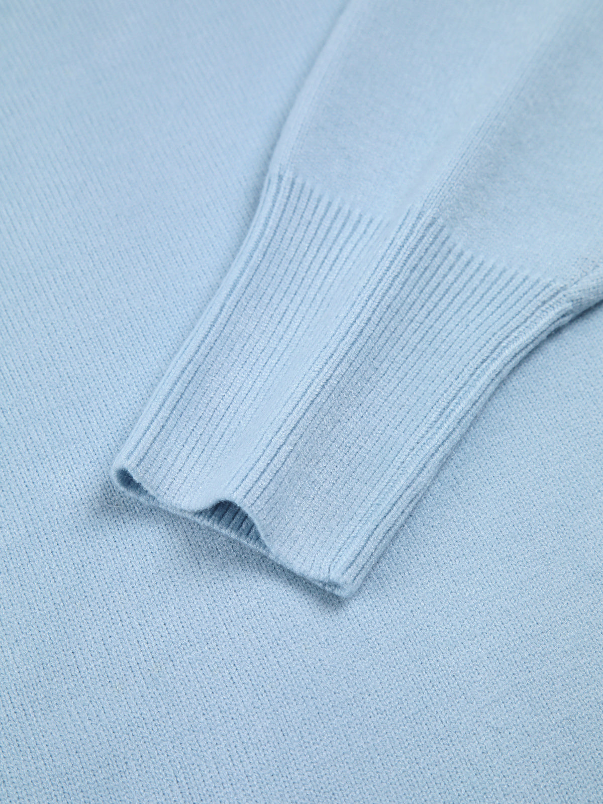 Turtleneck Jumper Oversized Knit Light Blue Women's – Casual, Office, Winter, Gift