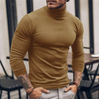 Turtleneck Jumper Slim Fit Black Long-Sleeve Men's – Casual, Office, Layering, Holiday Gift