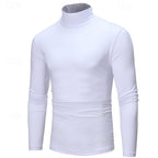 Turtleneck Jumper Slim Fit Black Long-Sleeve Men's – Casual, Office, Layering, Holiday Gift