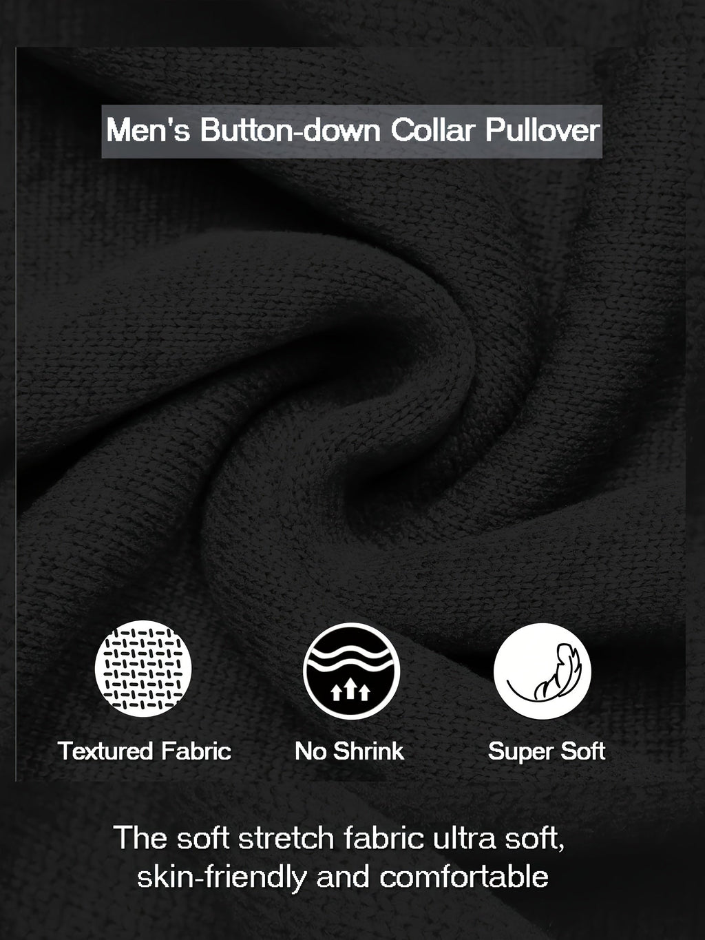 Turtleneck Sweater Grey Button-Up Men's Long Sleeve Knit – Casual, Office, Holiday