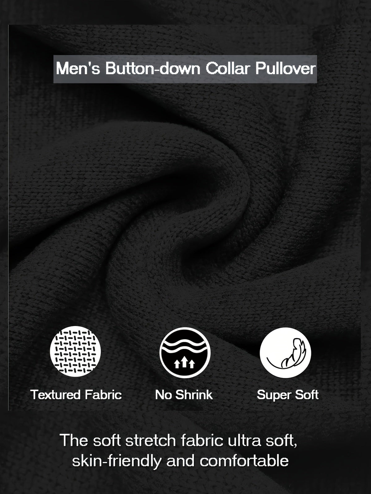 Turtleneck Sweater Grey Button-Up Men's Long Sleeve Knit – Casual, Office, Holiday