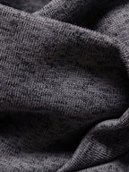 Turtleneck Sweater Grey Button-Up Men's Long Sleeve Knit – Casual, Office, Holiday