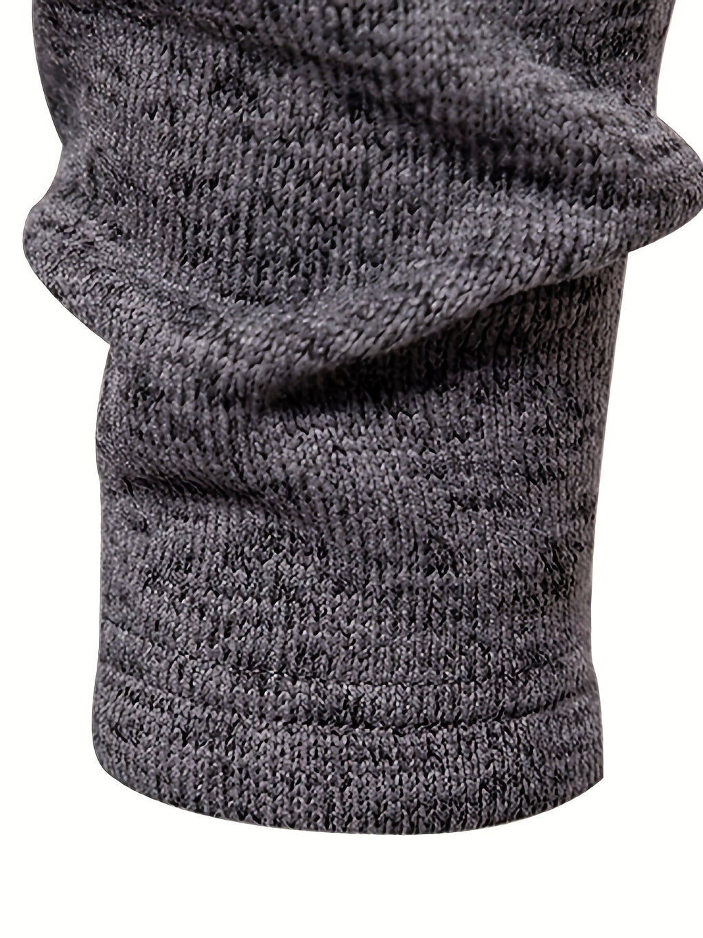 Turtleneck Sweater Grey Button-Up Men's Long Sleeve Knit – Casual, Office, Holiday