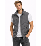 Utility Vest Men's Navy Multi-Pocket Zip Gilet Stand Collar – Casual, Outdoor · Werune