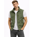 Utility Vest Men's Navy Multi-Pocket Zip Gilet Stand Collar – Casual, Outdoor · Werune