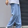 Wide-Leg Jeans Denim Men's Light Blue Relaxed Fit – Casual, Streetwear · Werune