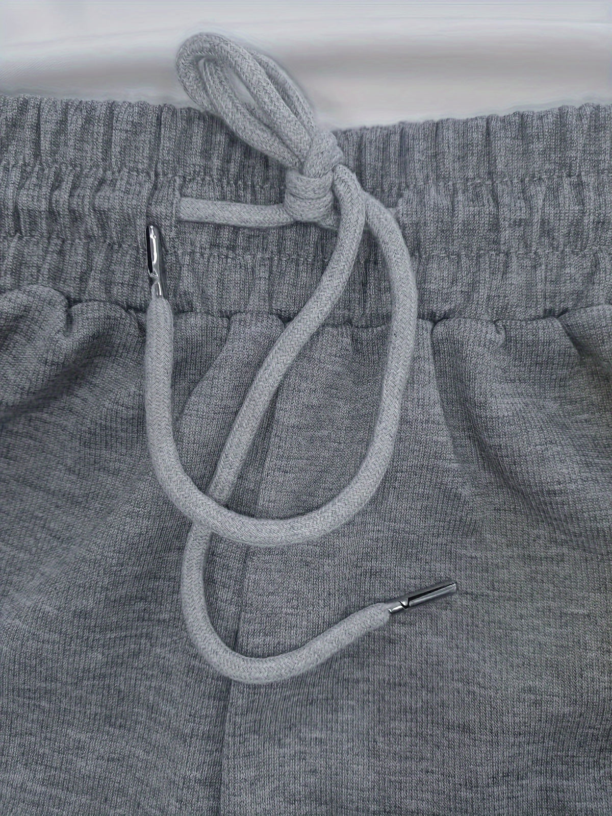 Wide-Leg Sweatpants Grey Drawstring Women's Straight-Leg Joggers – Casual, Loungewear
