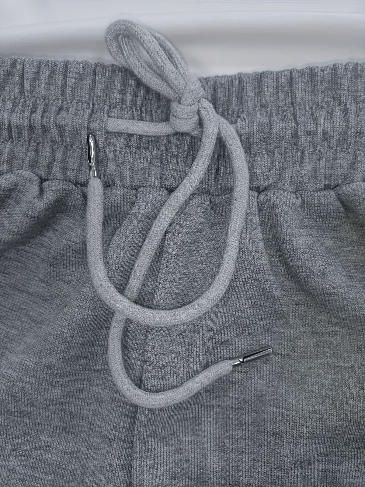 Wide-Leg Sweatpants Grey Drawstring Women's Straight-Leg Joggers – Casual, Loungewear