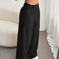 Wide-Leg Trousers Black Women's High-Waisted Tailored Straight-Leg – Office, Casual, Holiday