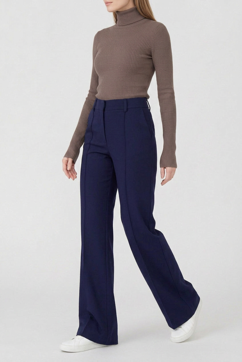 Wide Leg Trousers High Waist Black Women's – Office, Casual, Holiday, Gift · Werune