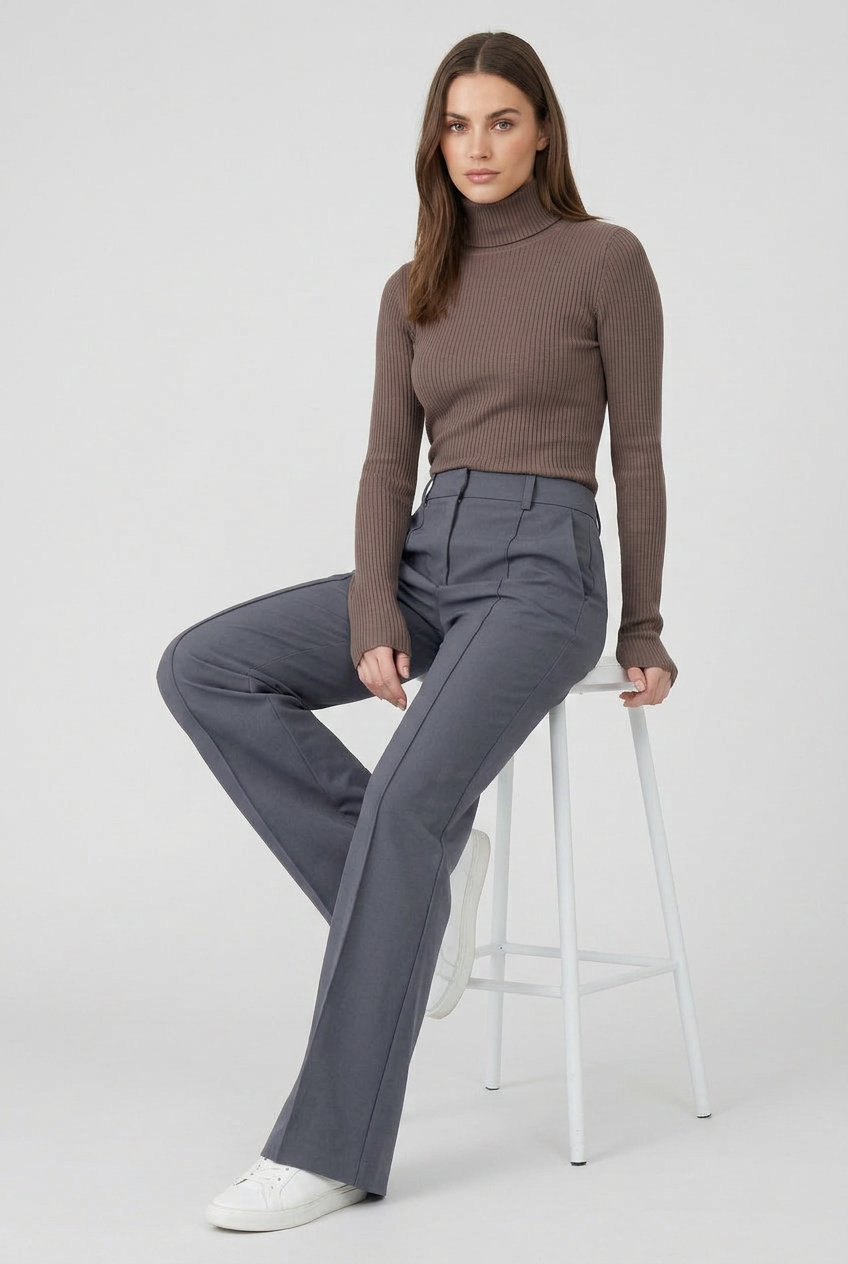 Wide Leg Trousers High Waist Black Women's – Office, Casual, Holiday, Gift · Werune