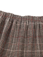 Wide-Leg Trousers Plaid Houndstooth Women's High-Waist – Office, Casual, Holiday, Gift