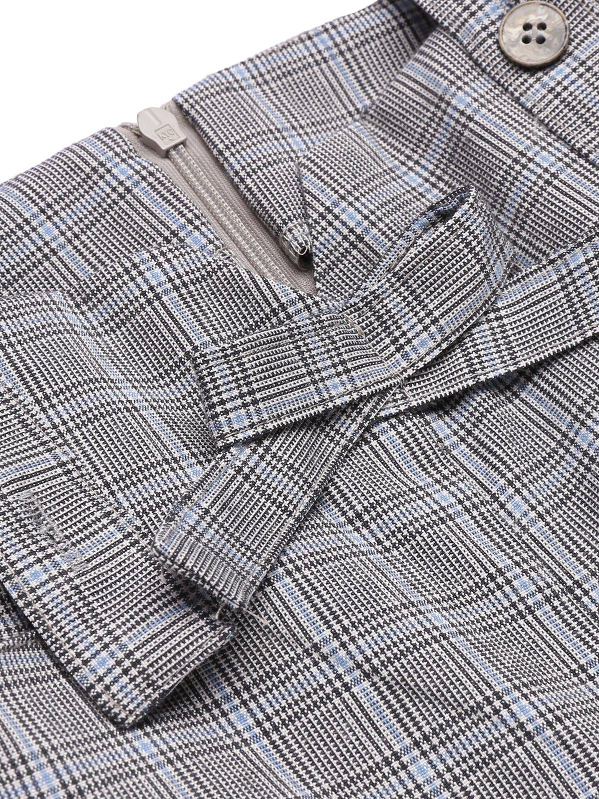 Women's 2 Piece Set Yellow Bow Blouse & Grey Plaid Suspender Trousers – Vintage, Office, Casual, Gift