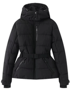 Women's Ski Jacket Hooded Insulated Puffer With Belt – Skiing, Snowboarding, Winter Outdoor Warmth