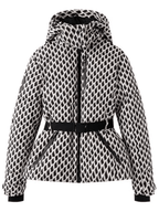 Women's Ski Jacket Hooded Insulated Puffer With Belt – Skiing, Snowboarding, Winter Outdoor Warmth