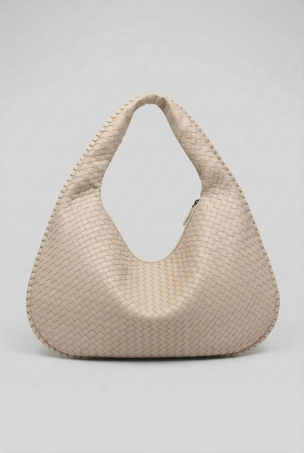 Woven Leather Hobo Bag Burgundy Large Women's Shoulder Tote – Casual, Office, Everyday, Gift