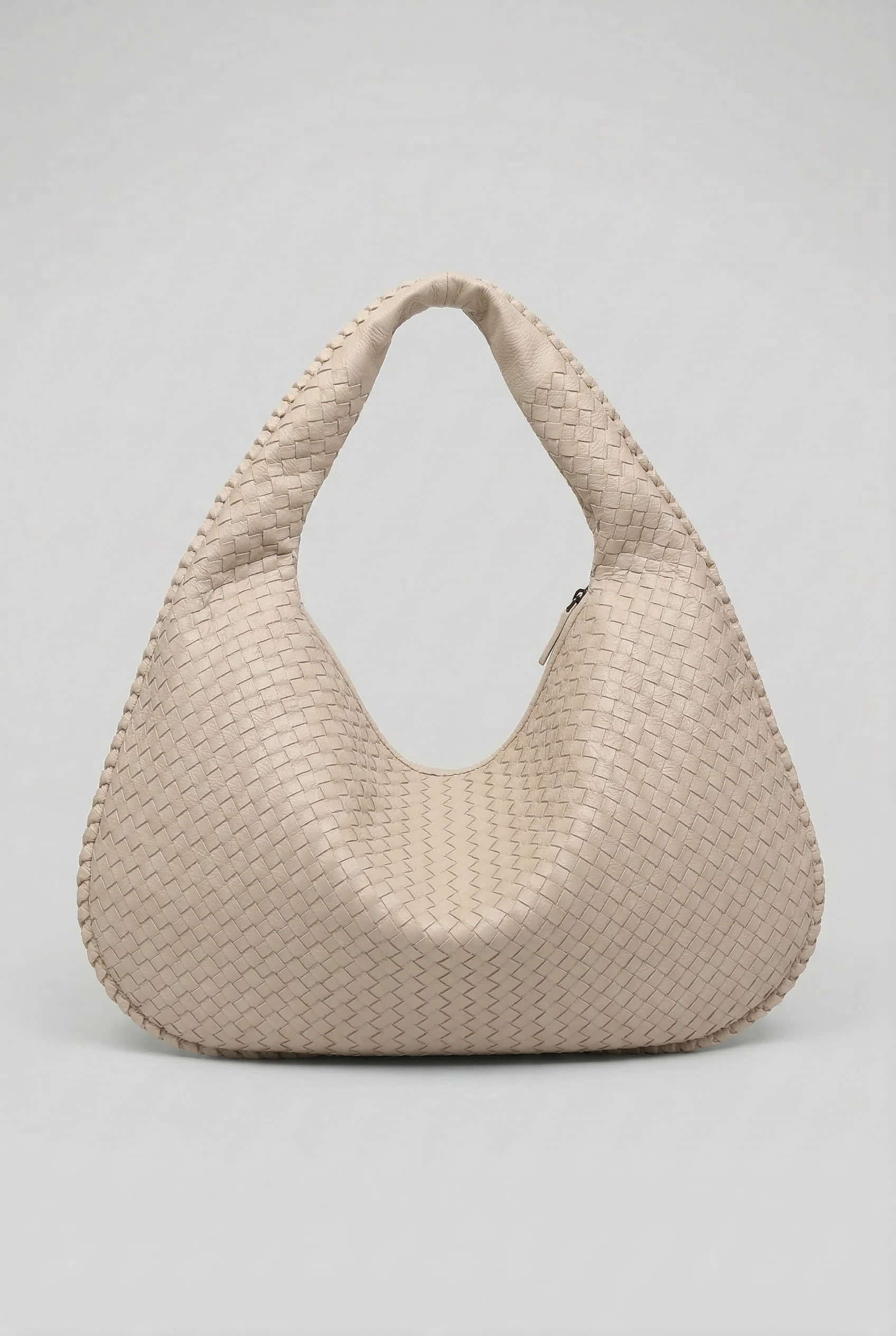 Woven Leather Hobo Bag Burgundy Large Women's Shoulder Tote – Casual, Office, Everyday, Gift