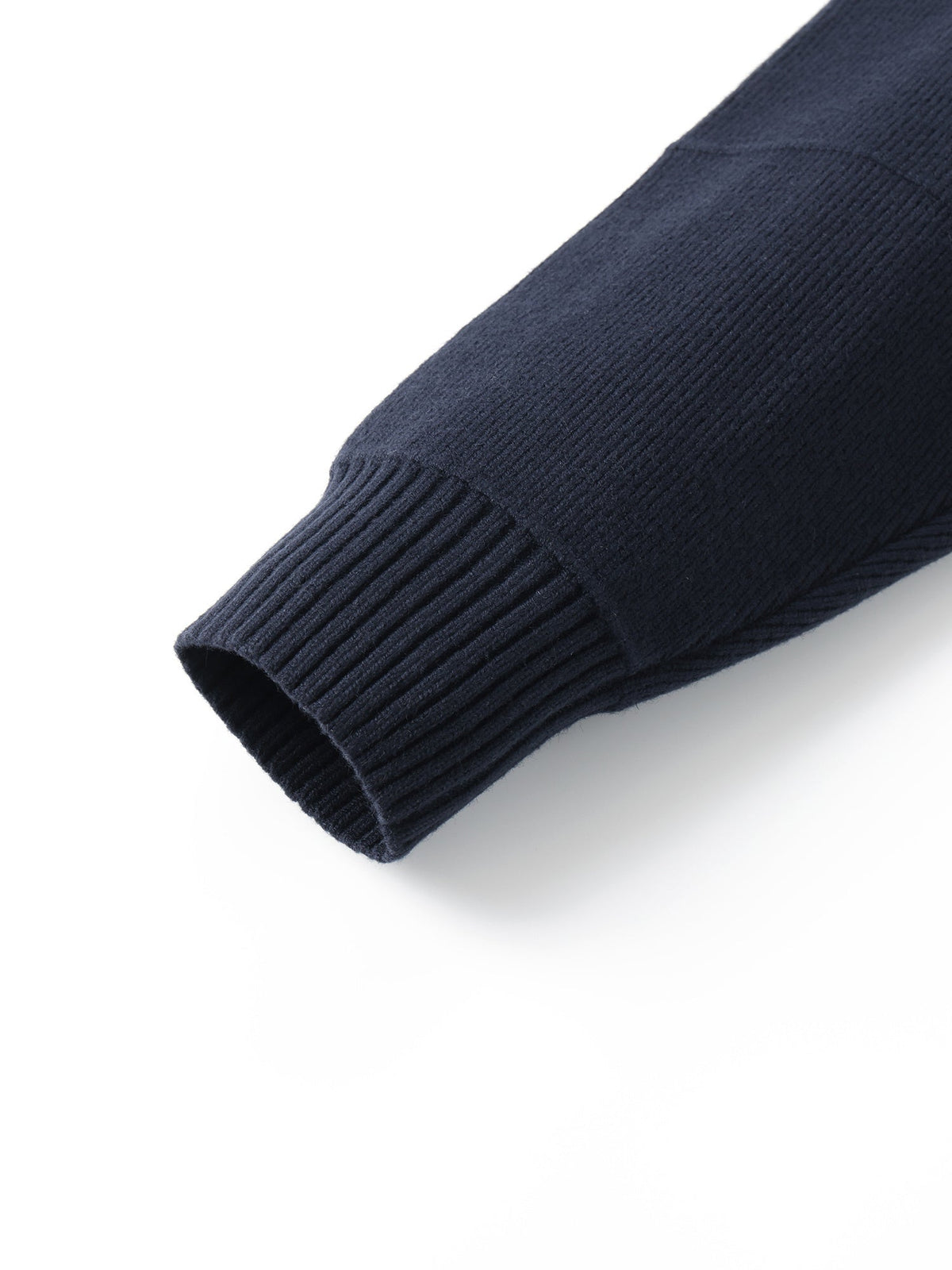 Zip-Front Knitted Cardigan Men's Navy High-Neck Sweater Jacket – Casual, Office · Werune