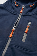 Zip Hoodie Navy Men's Full Zip Hooded Jacket with Zipped Pockets – Casual, Everyday Wear