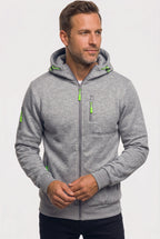 Zip Hoodie Navy Men's Full Zip Hooded Jacket with Zipped Pockets – Casual, Everyday Wear
