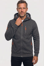 Zip Hoodie Navy Men's Full Zip Hooded Jacket with Zipped Pockets – Casual, Everyday Wear