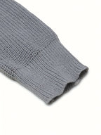 Zip-Up Cardigan Ribbed Knit Grey Men's Full-Zip Sweater with Pockets – Casual, Office, Everyday