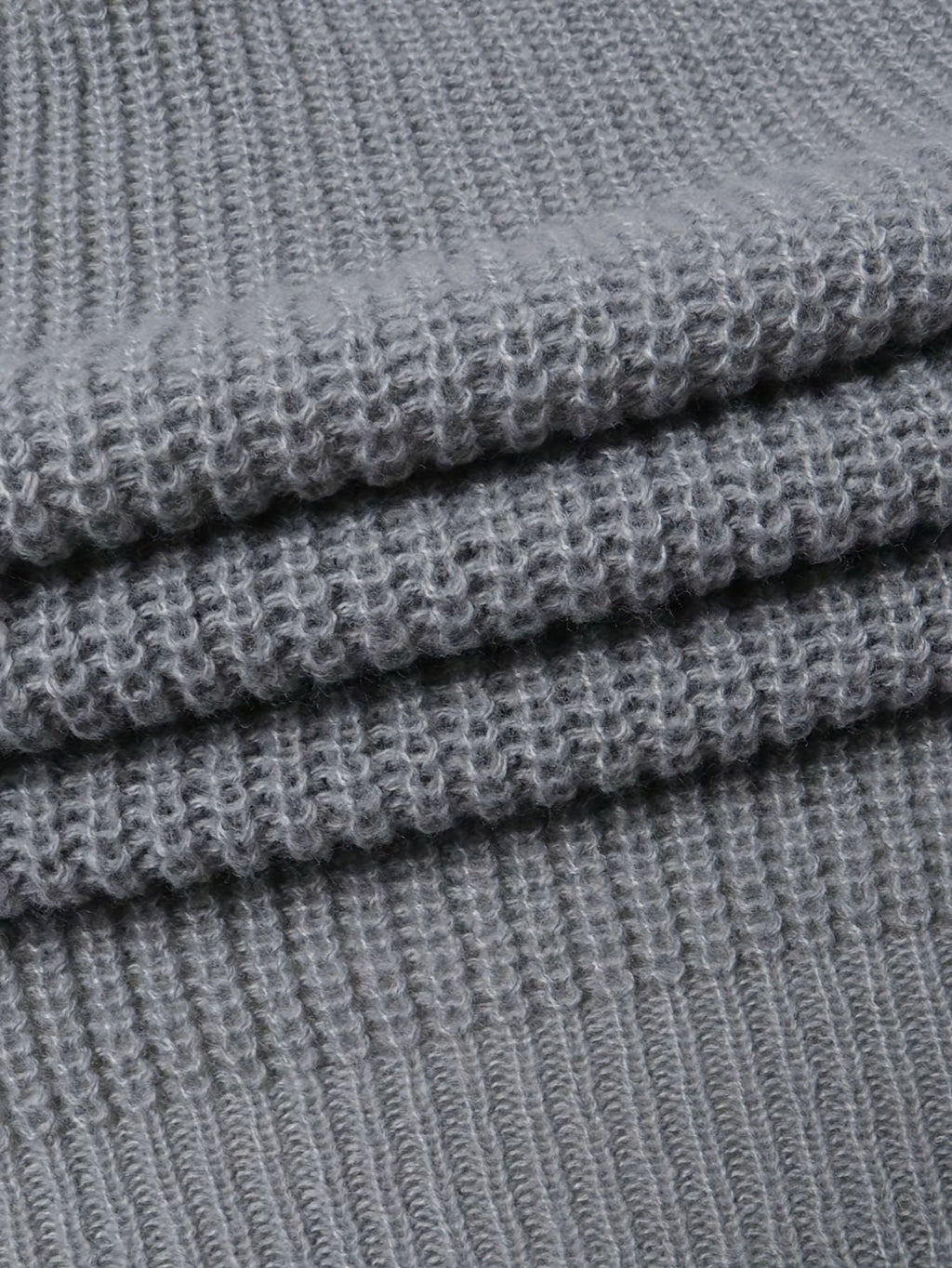 Zip-Up Cardigan Ribbed Knit Grey Men's Full-Zip Sweater with Pockets – Casual, Office, Everyday