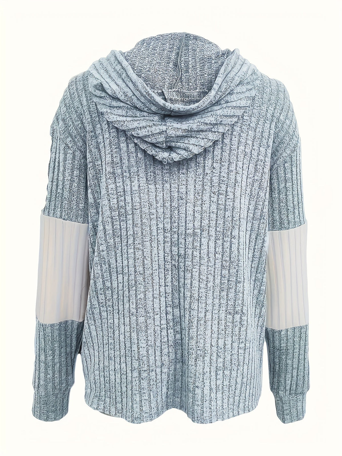 Zip-Up Hoodie Corduroy Colour-Block Women's Drawstring Jacket – Casual, Autumn Layering Everyday Wear