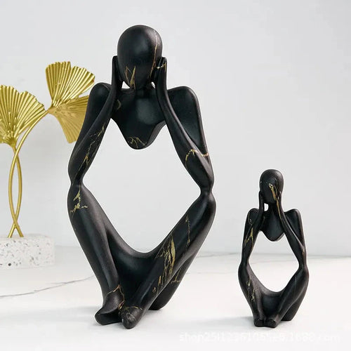 Abstract Sitting Figure | Modern Sculpture Ornament Werune 