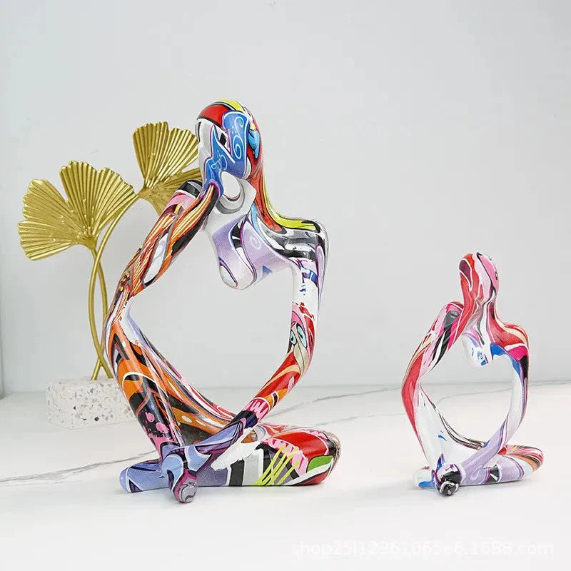 Abstract Sitting Figure | Modern Sculpture Ornament Werune 