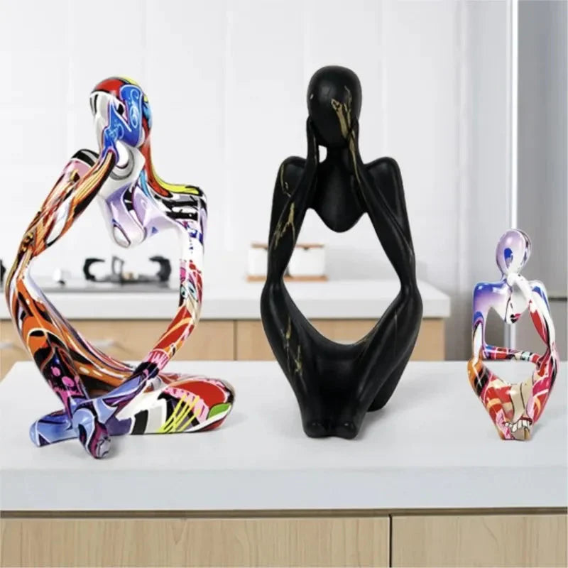 Abstract Sitting Figure | Modern Sculpture Ornament Werune 