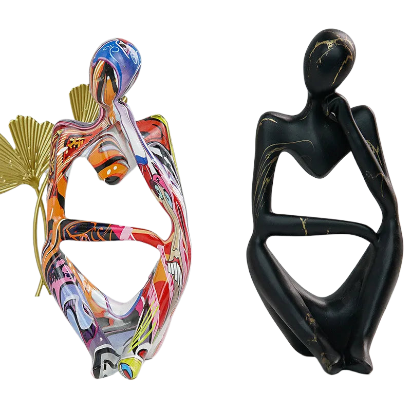 Abstract Sitting Figure | Modern Sculpture Ornament Werune 