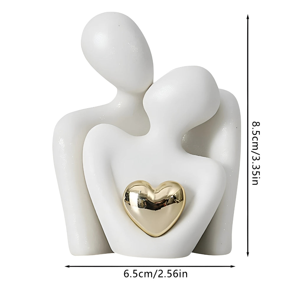 Couple Figurine | Abstract Embrace Sculpture Werune