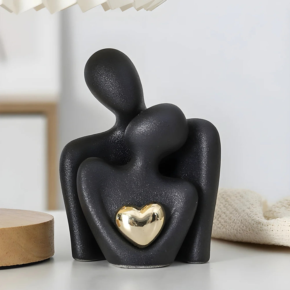 Couple Figurine | Abstract Embrace Sculpture Werune