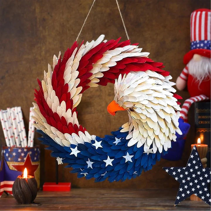 Decorative Eagle Wreath | Patriotic Door Hanging Werune
