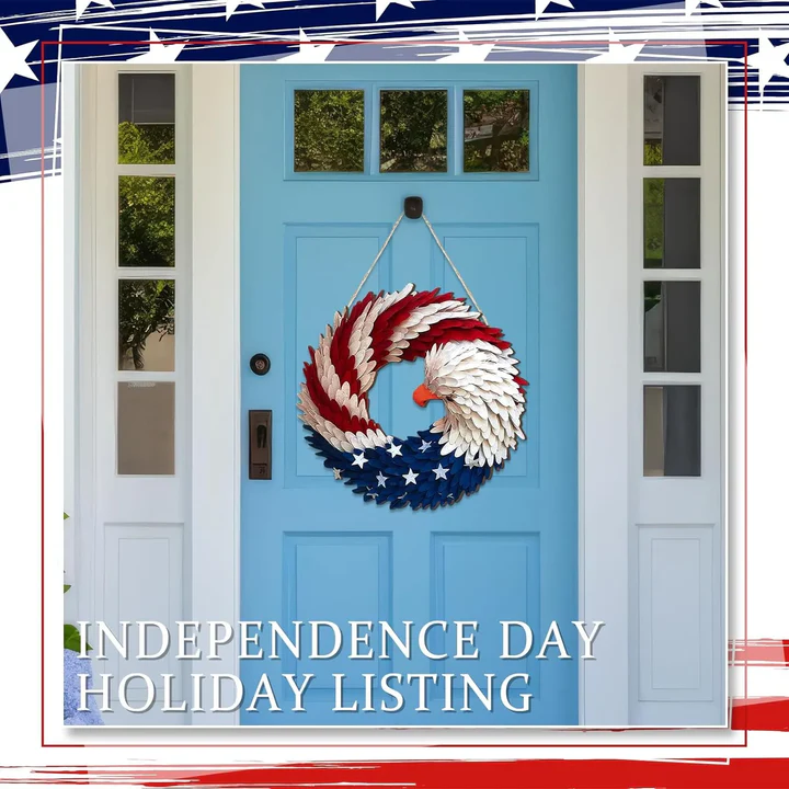 Decorative Eagle Wreath | Patriotic Door Hanging Werune
