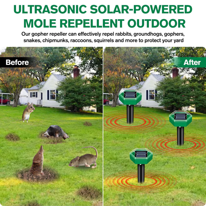 Solar Animal Repeller | Garden Stake Deterrent - Werune
