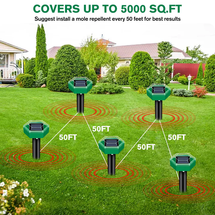 Solar Animal Repeller | Garden Stake Deterrent - Werune