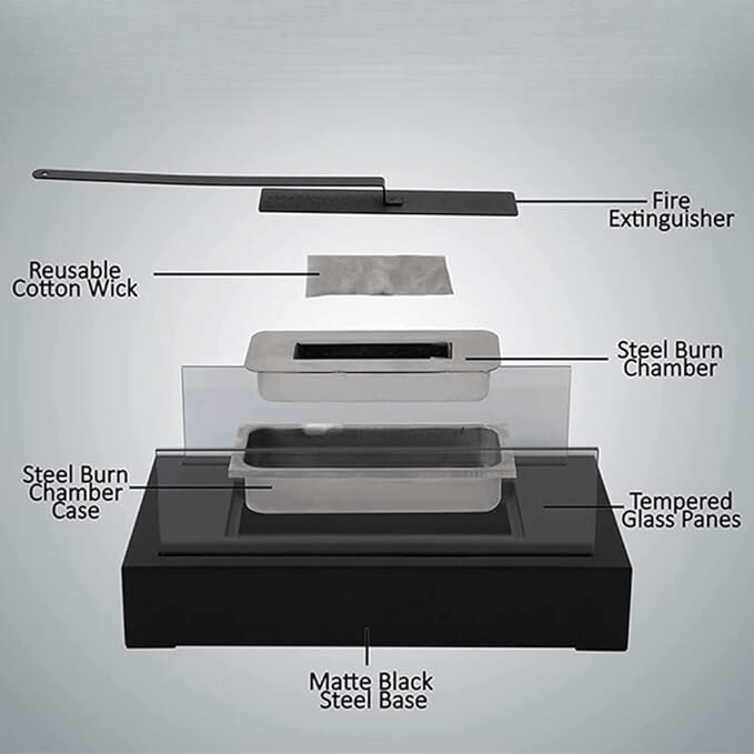Tabletop Fire Pit | Rectangular Shield Design Werune