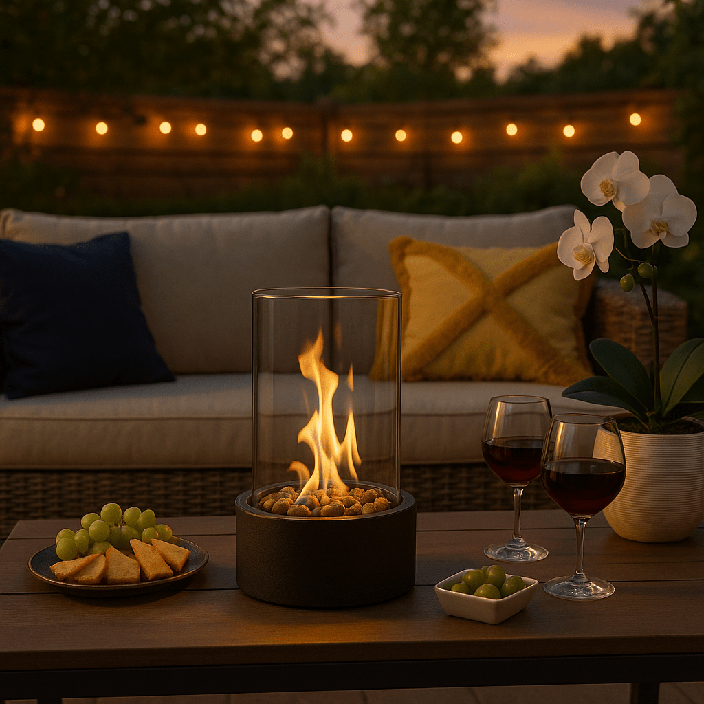 Tabletop Fire Pit | Cylinder Flame Design - Werune